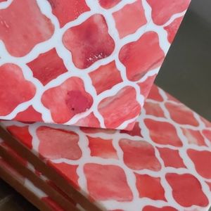 Set of 4 inlaid coasters